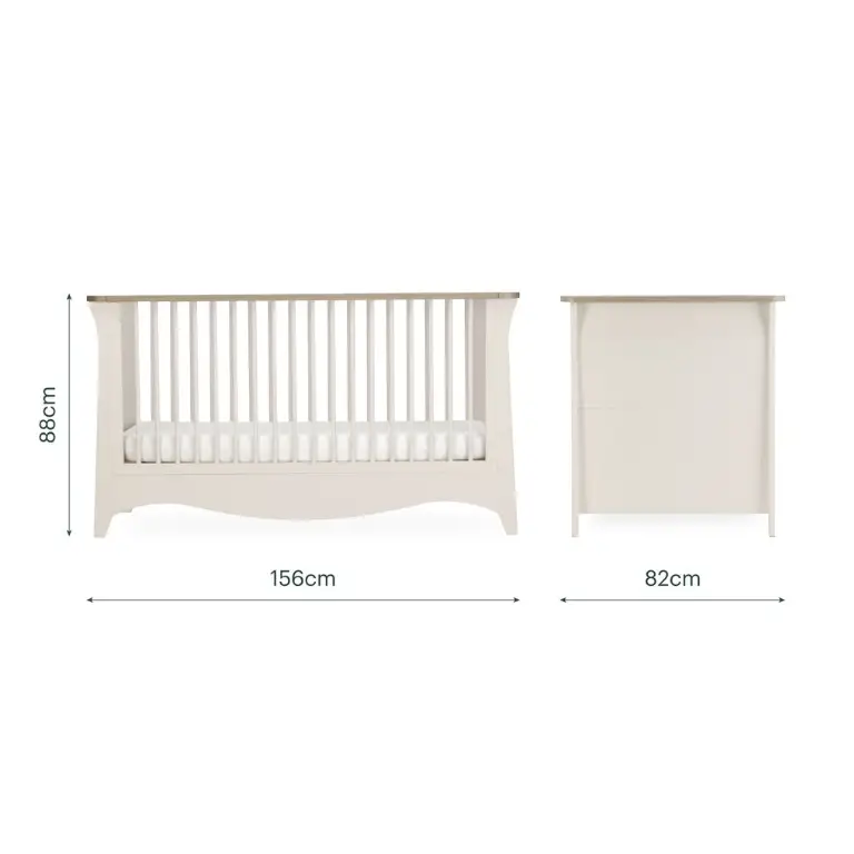Cuddle Co Clara Luxe 2 Piece Nursery Furniture Set - Cashmere