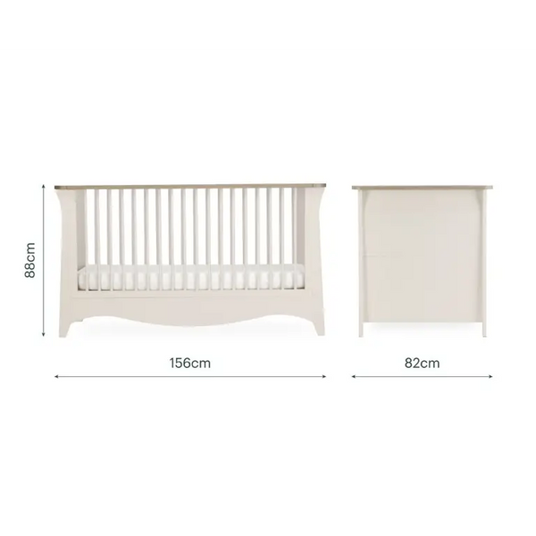 Cuddle Co Clara Luxe 2 Piece Nursery Furniture Set - Cashmere