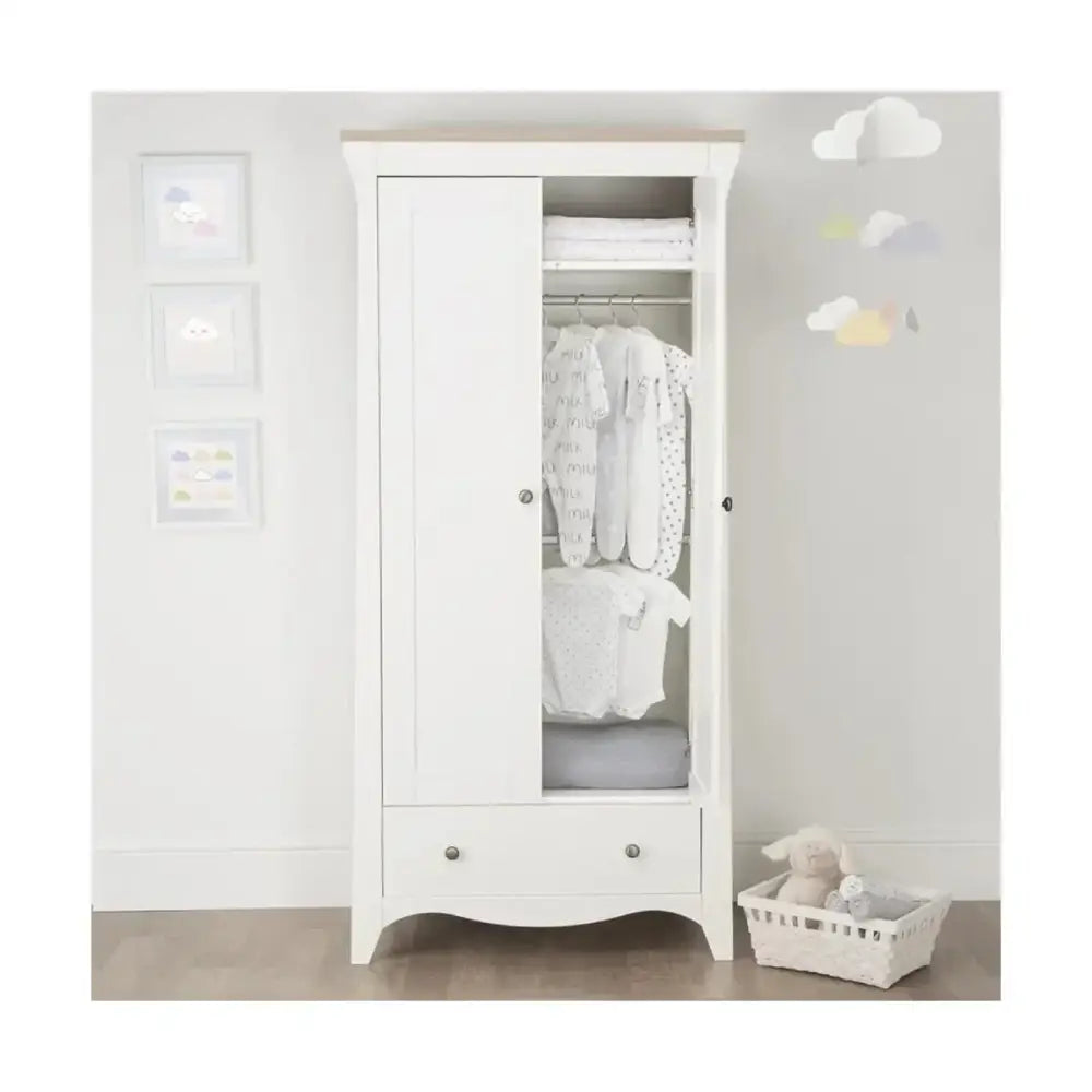 Cuddle Co Clara Wardrobe - White & Ash General Cuddle Co
