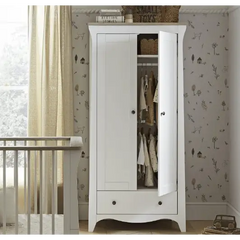 Cuddle Co Clara Wardrobe - White & Ash