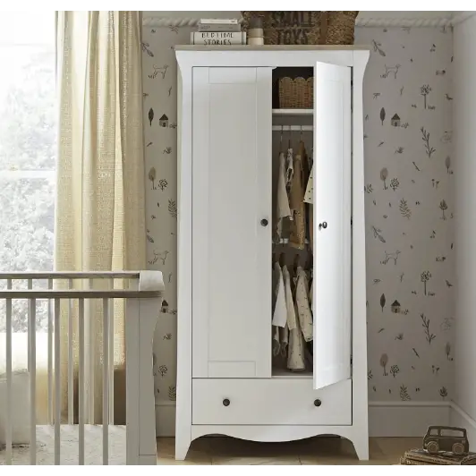 Cuddle Co Clara Wardrobe - White & Ash General Cuddle Co