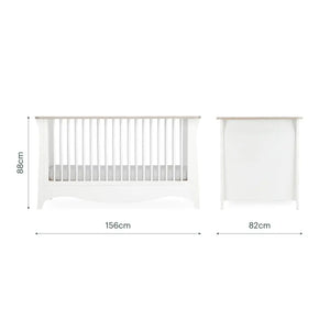 Cuddle Co Clara White & Ash Luxe 2 Piece Nursery Furniture Set