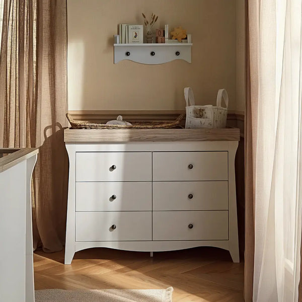 Cuddle Co Clara White & Ash Luxe Dresser Changer