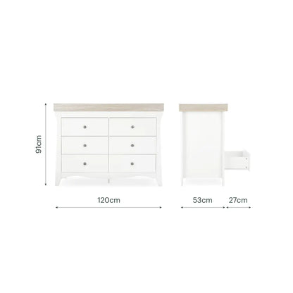 Cuddle Co Clara White & Ash Luxe Dresser Changer
