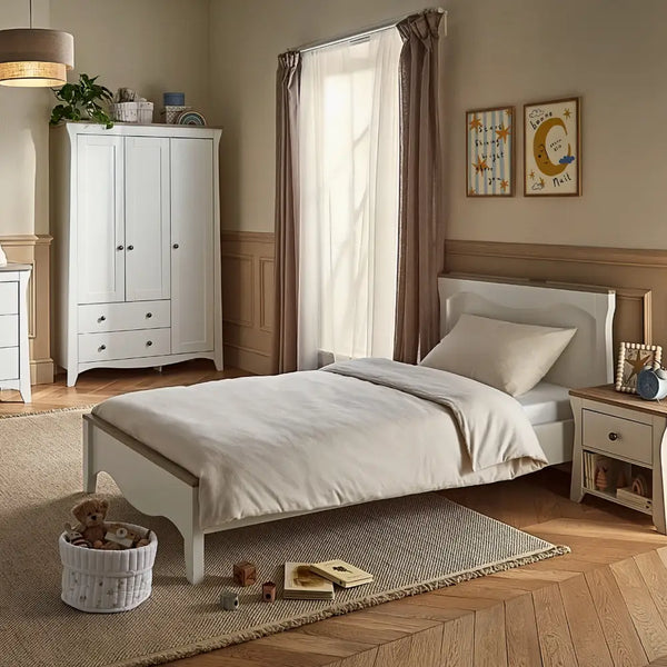 Cuddle Co Clara White & Ash Single Bed