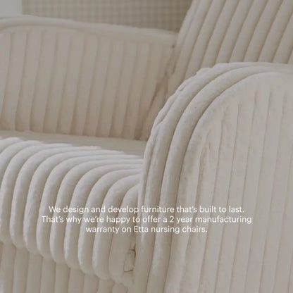 Cuddle Co Etta Faux Fur Nursing Chair - Cream Cuddle Co