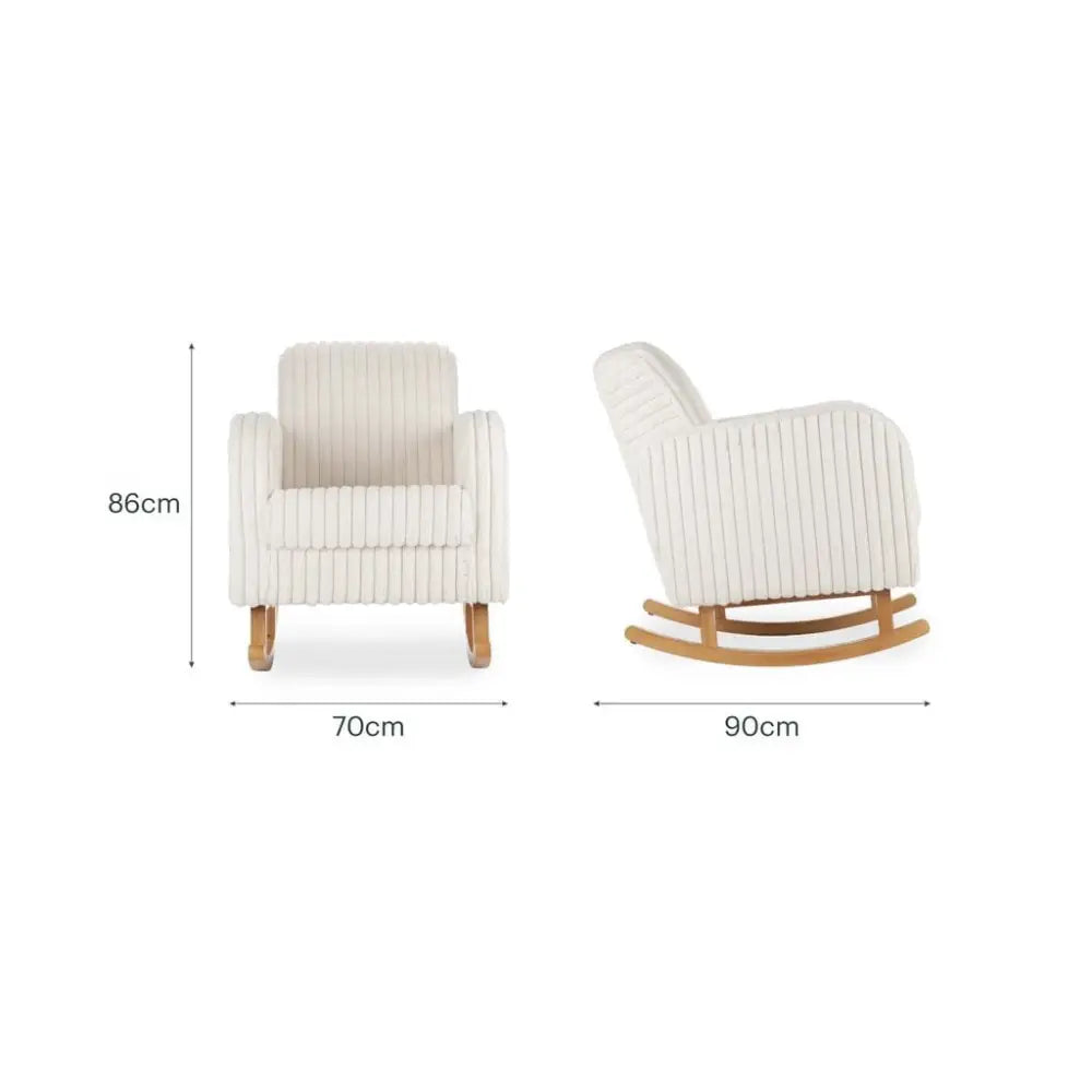 Cuddle Co Etta Faux Fur Nursing Chair - Cream Cuddle Co