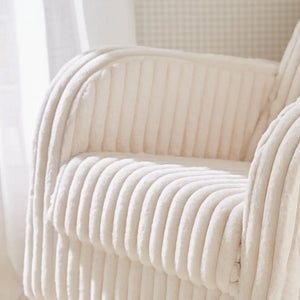Cuddle Co Etta Faux Fur Nursing Chair - Cream Cuddle Co