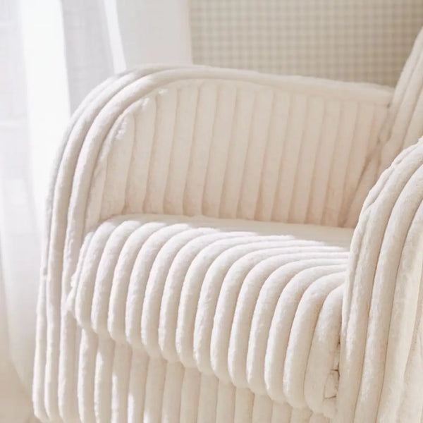 Cuddle Co Etta Faux Fur Nursing Chair - Cream Cuddle Co