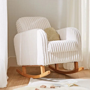 Cuddle Co Etta Faux Fur Nursing Chair - Cream Cuddle Co
