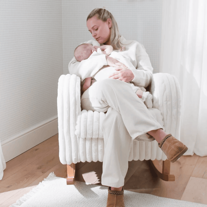 Cuddle Co Etta Faux Fur Nursing Chair - Cream Cuddle Co
