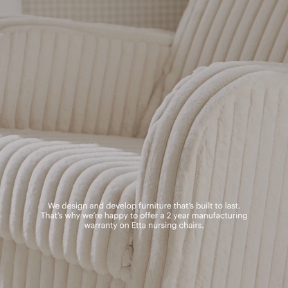 Cuddle Co Etta Faux Fur Nursing Chair - Cream Cuddle Co