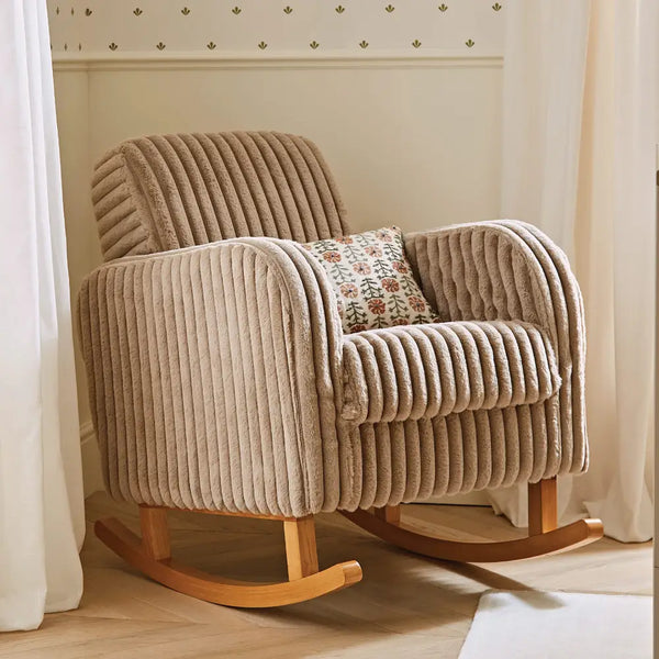 Cuddle Co Etta Faux Fur Nursing Chair - Mink Cuddle Co
