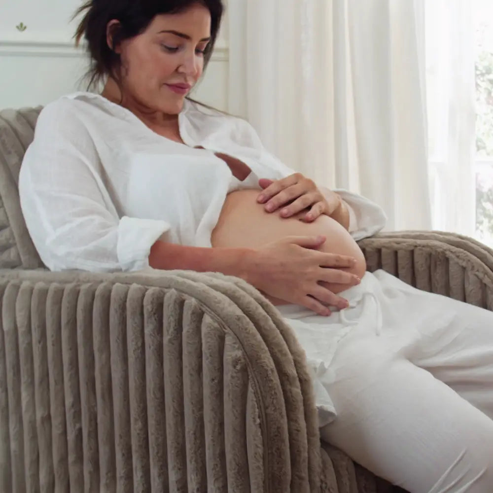 Cuddle Co Etta Faux Fur Nursing Chair - Mink Cuddle Co