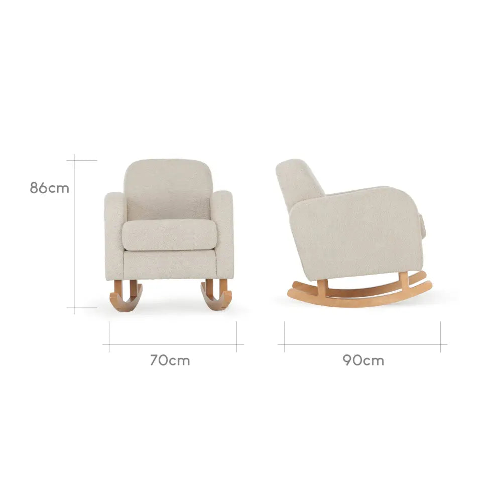 Cuddle Co Etta Nursing Chair - Boucle Mushroom General Cuddle Co