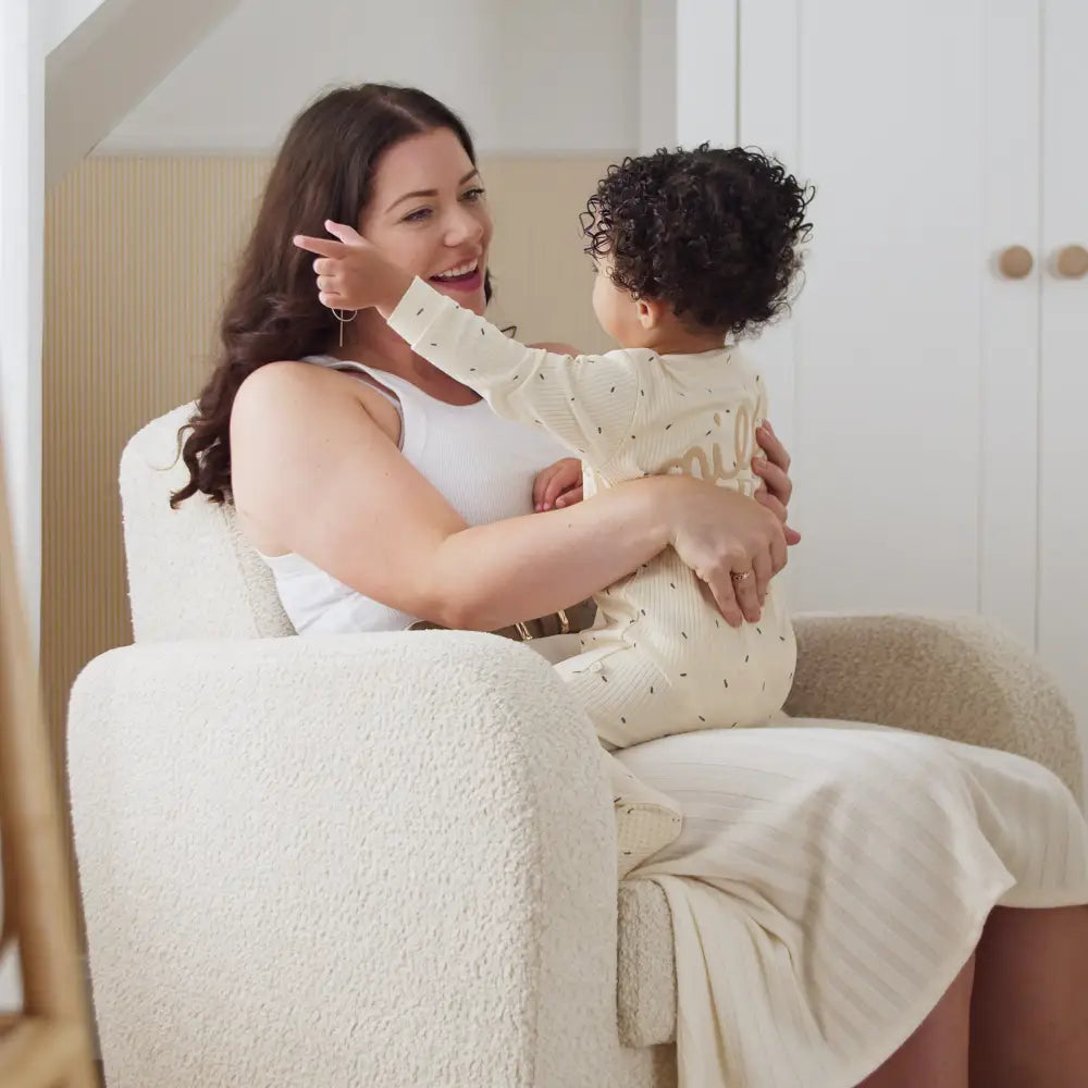 Cuddle Co Etta Nursing Chair - Boucle Mushroom General Cuddle Co