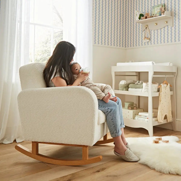 Cuddle Co Etta Nursing Chair - Boucle Off White Cuddle Co