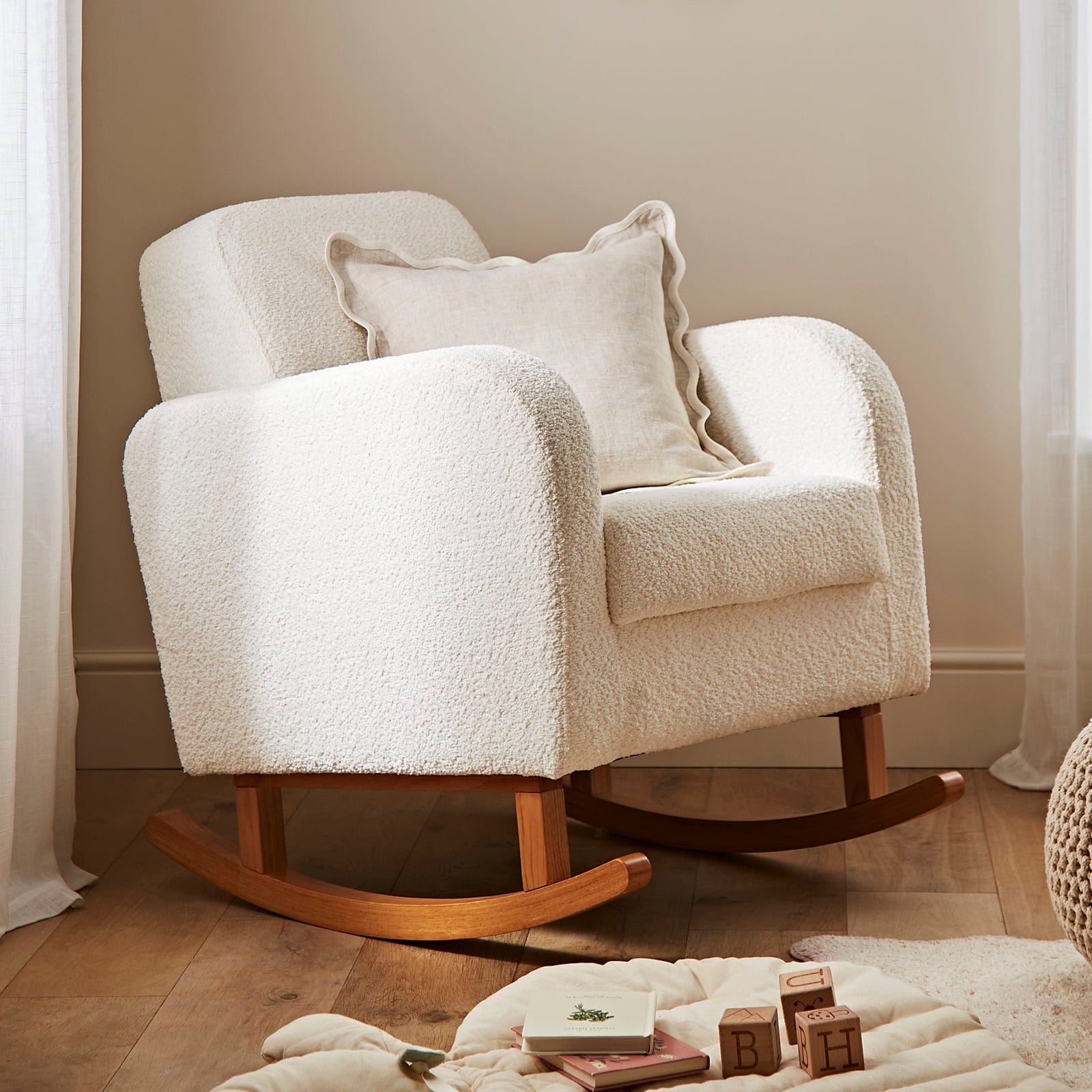 Cuddle Co Etta Nursing Chair - Boucle Off White Cuddle Co