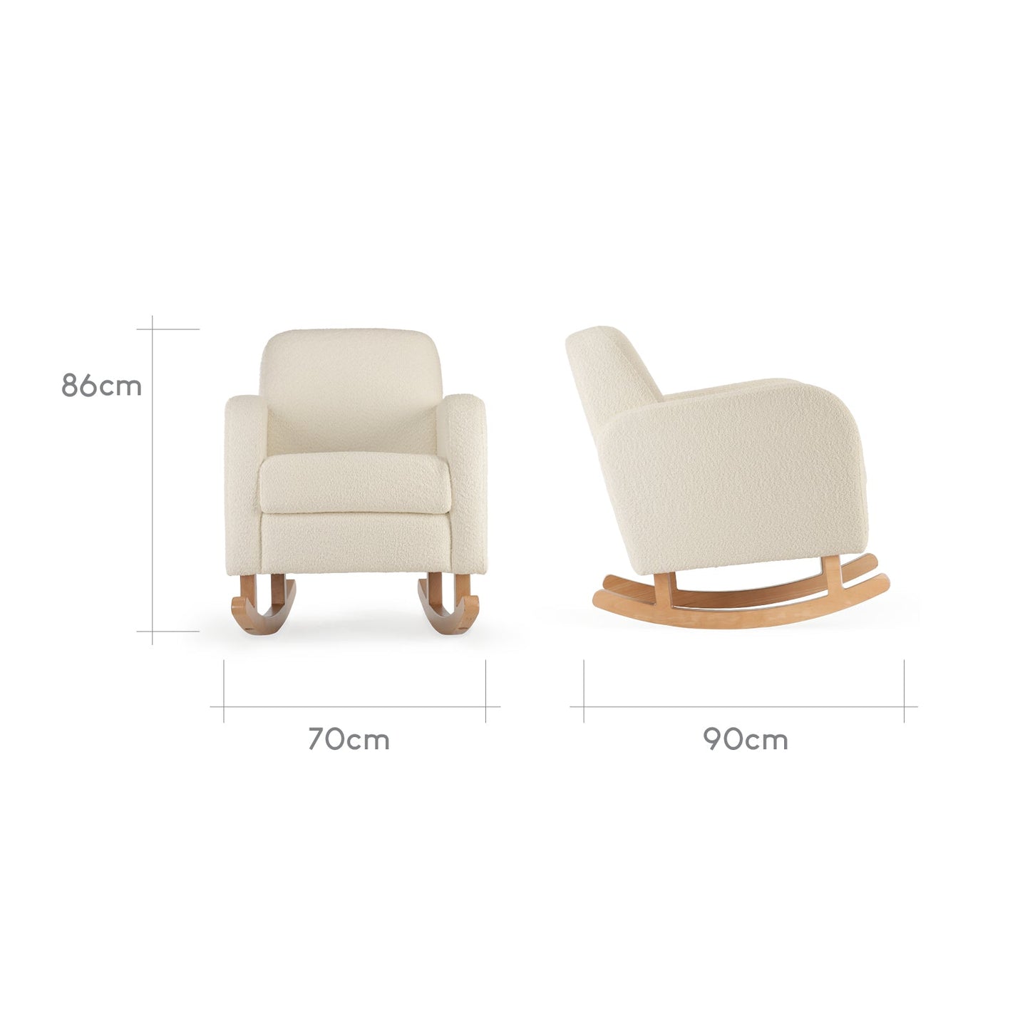 Cuddle Co Etta Nursing Chair - Boucle Off White Cuddle Co