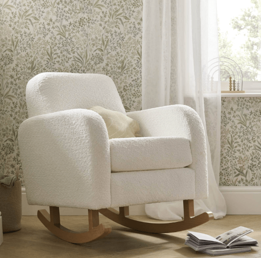 Cuddle Co Etta Nursing Chair - Boucle Off White  Cuddle Co   