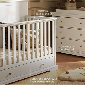 Cuddle Co Grande Beaumont 2 Piece Nursery Furniture Set - White