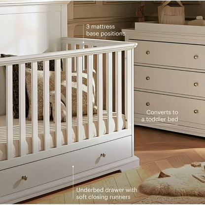 Cuddle Co Grande Beaumont 2 Piece Nursery Furniture Set - White