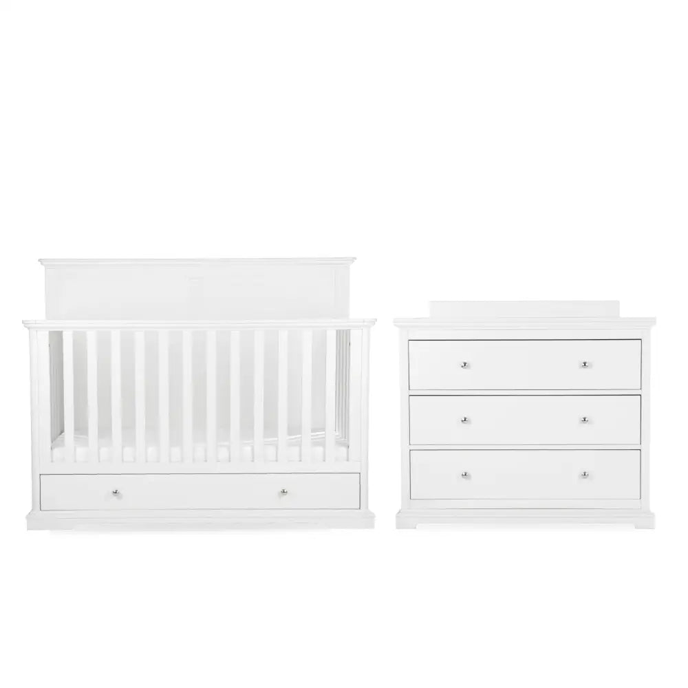 Cuddle Co Grande Beaumont 2 Piece Nursery Furniture Set - White