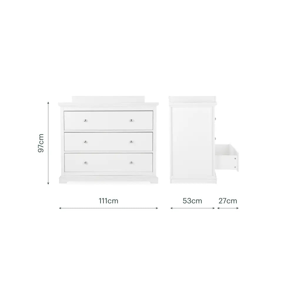 Cuddle Co Grande Beaumont 2 Piece Nursery Furniture Set - White