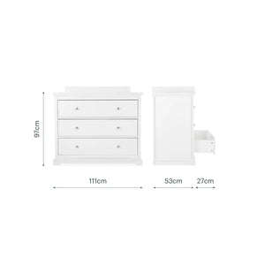 Cuddle Co Grande Beaumont 2 Piece Nursery Furniture Set - White
