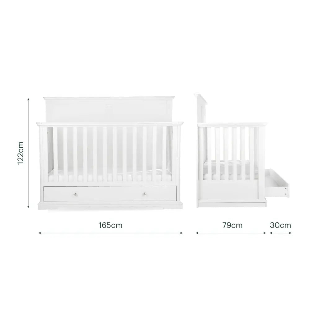 Cuddle Co Grande Beaumont 2 Piece Nursery Furniture Set - White