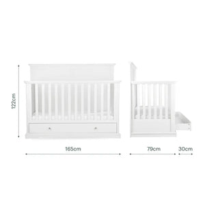 Cuddle Co Grande Beaumont White Cot Bed