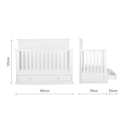 Cuddle Co Grande Beaumont White Cot Bed