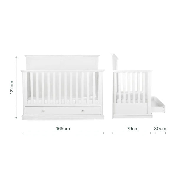 Cuddle Co Grande Beaumont White Cot Bed