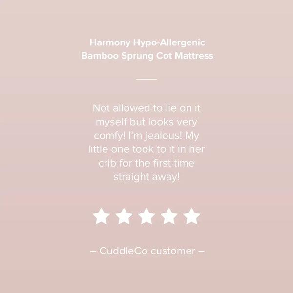 Cuddle Co Harmony Hypo Allergenic Bamboo Sprung Cot Bed Mattress General Cuddle Co