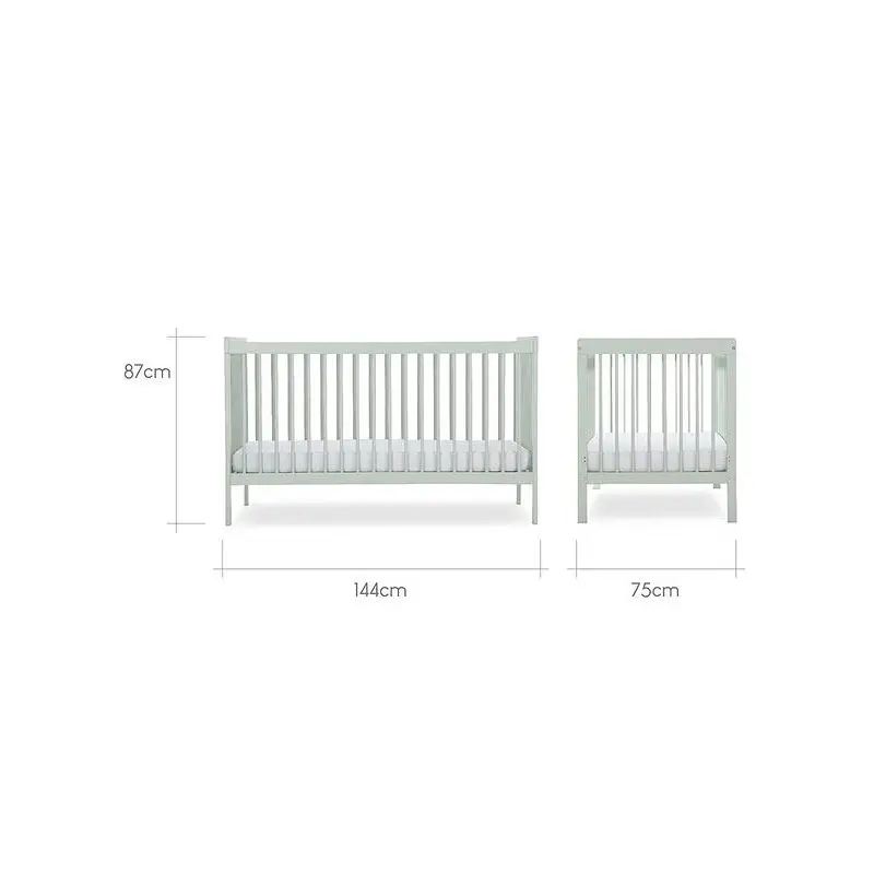 Cuddle Co Nola Cot Bed – Sage Green Cuddle Co