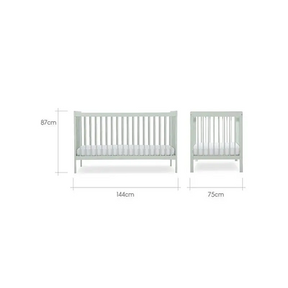 Cuddle Co Nola Cot Bed – Sage Green Cuddle Co