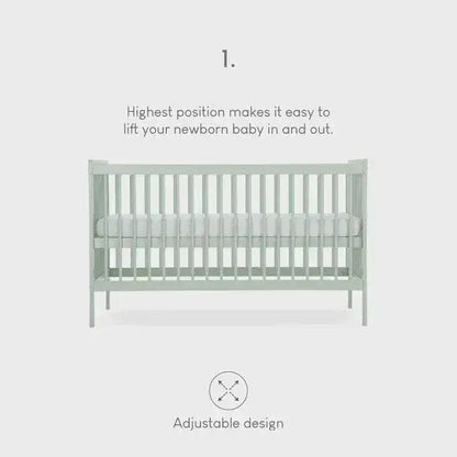 Cuddle Co Nola Cot Bed – Sage Green Cuddle Co