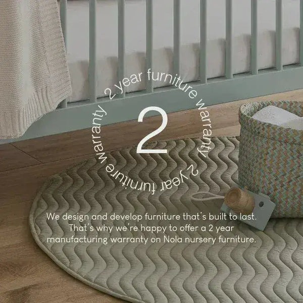 Cuddle Co Nola Cot Bed – Sage Green Cuddle Co
