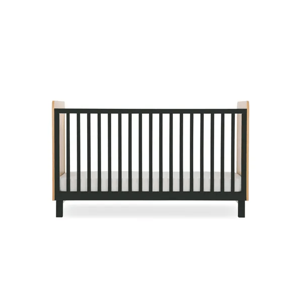 Cuddle Co Rafi Cot Bed - Oak & Black  Cuddle Co   