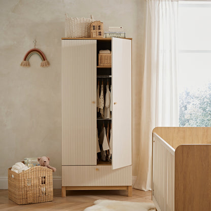 Cuddle Co Remi 3 Piece Nursery Furniture Set - Oak & Cashmere Cuddle Co