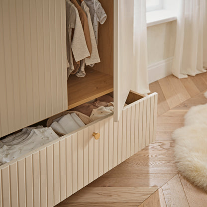 Cuddle Co Remi 3 Piece Nursery Furniture Set - Oak & Cashmere Cuddle Co