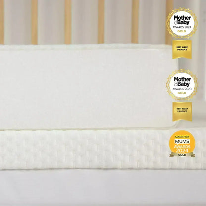 Cuddle Co Remi Cot Bed - Oak & Green Cuddle Co Add Lullaby Hypo-Allergenic Bamboo Foam Cot Bed Mattress 140 x 70cm