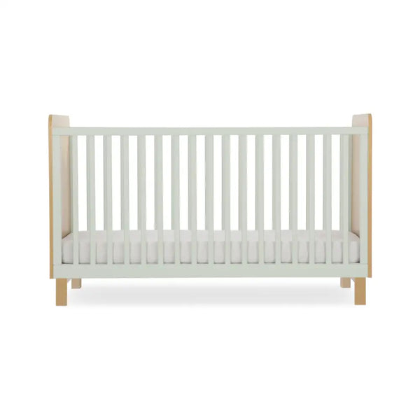 Cuddle Co Remi Cot Bed - Oak & Green Cuddle Co No Mattress Required