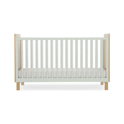 Cuddle Co Remi Cot Bed - Oak & Green Cuddle Co No Mattress Required