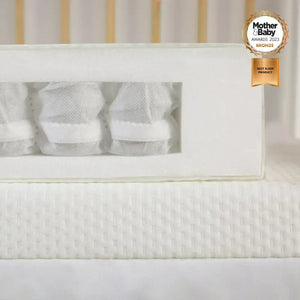 Cuddle Co Remi Cot Bed - Oak & Green Cuddle Co Signature Hypo-Allergenic Bamboo Pocket Sprung Cot Bed Mattress 140 x 70cm