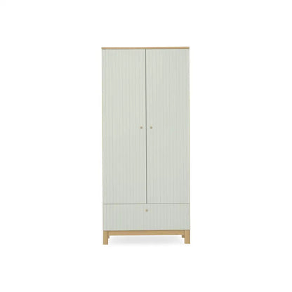 Cuddle Co Remi Wardrobe - Oak & Green Cuddle Co