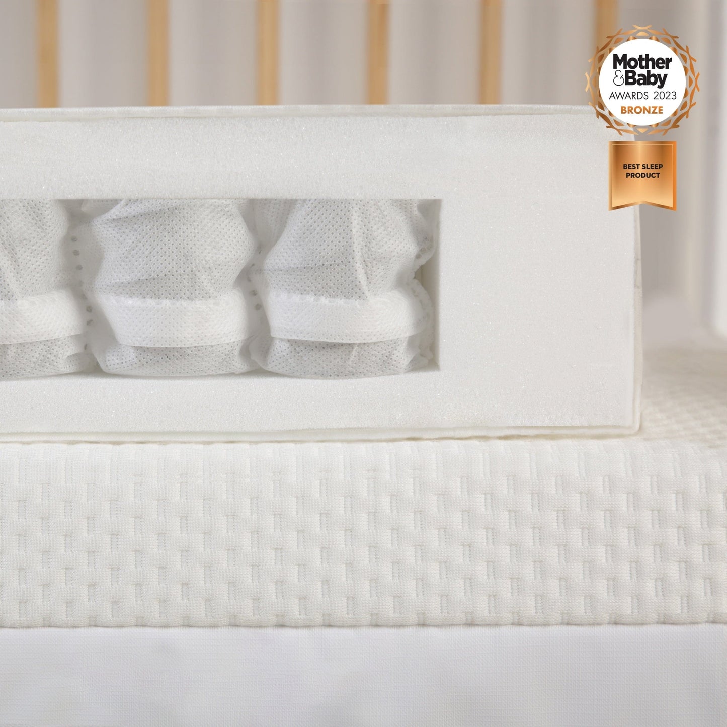 Cuddle Co Signature Hypo Allergenic Bamboo Pocket Sprung Cot Bed Mattress General Cuddle Co