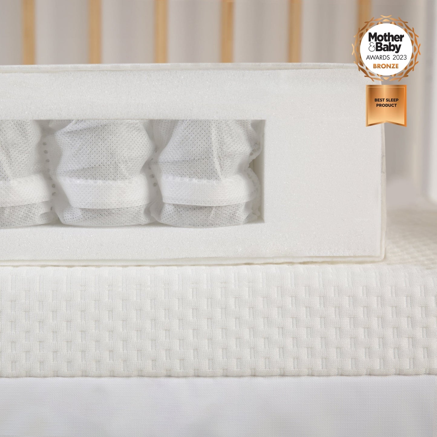 Cuddle Co Signature Hypo Allergenic Bamboo Pocket Sprung Cot Mattress General Cuddle Co