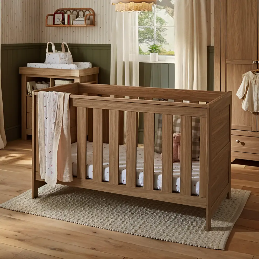 CuddleCo Burford Oak 2 Piece Nursery Furniture Set