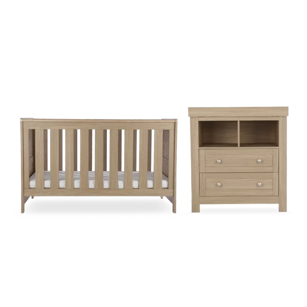 CuddleCo Burford Oak 2 Piece Nursery Furniture Set